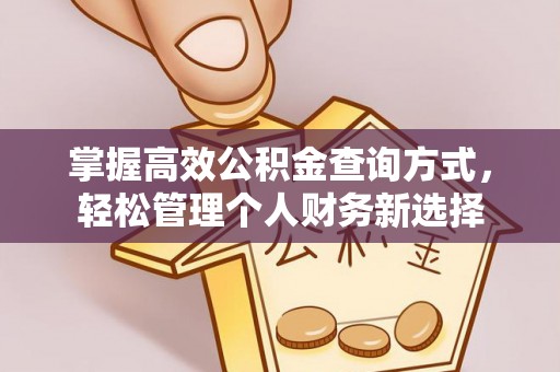 泾川掌握高效公积金查询方式，轻松管理个人财务新选择