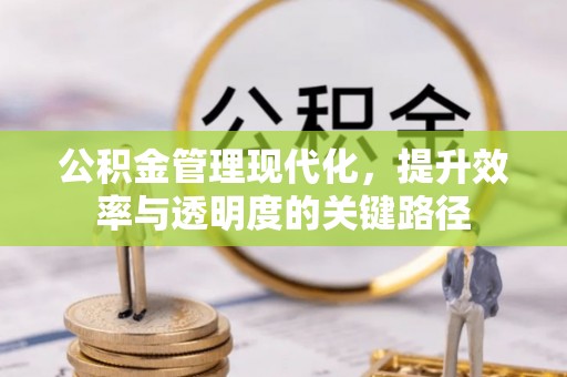 泾川公积金管理现代化，提升效率与透明度的关键路径